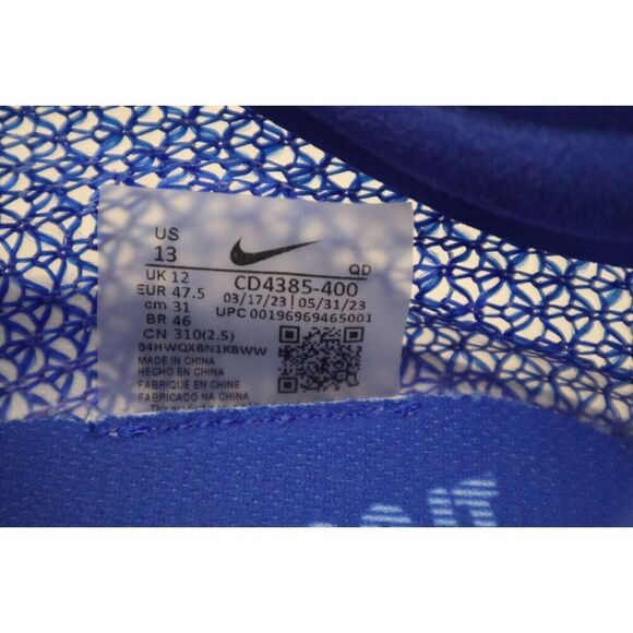 Nike CD4385-400 Men's Sz 13 Blue Air Zoom Victory Running Spikes - Picture 13 of 13